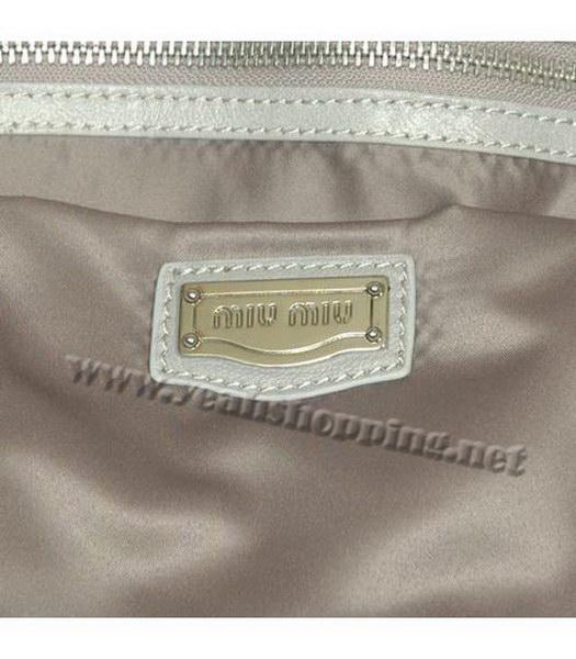 Miu Miu Large Briefcase Bag Grey Lambskin-5