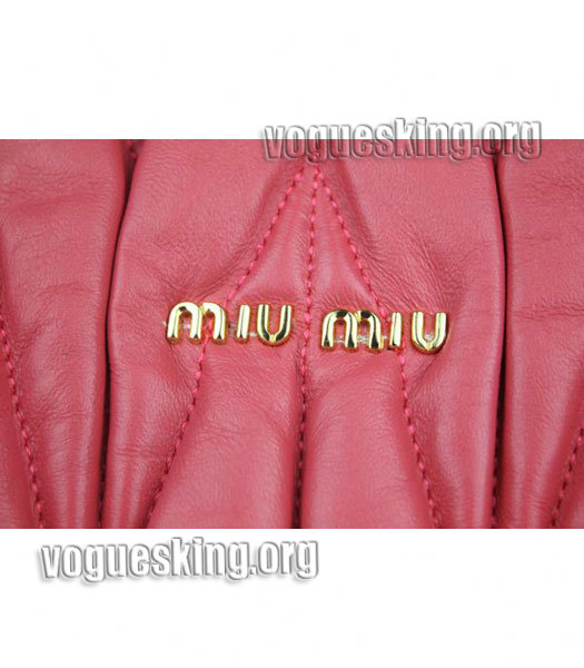 Miu Miu Large Handbag In Fuchsia Matelasse Lambskin Leather-4