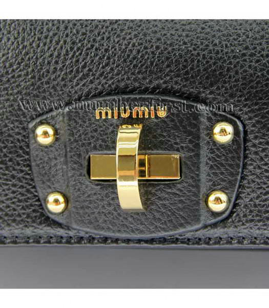 Miu Miu Large Shoulder Handbag in Black Genuine-4