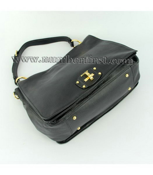 Miu Miu Large Shoulder Handbag in Black Genuine-5