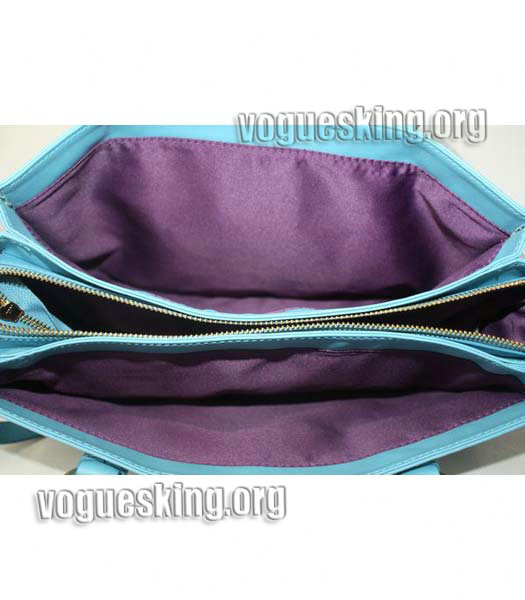 Miu Miu Large Sky Blue Calfskin Leather Tote Shoulder Bag-3