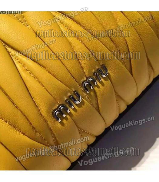 Miu Miu Matelasse Black&Yellow Original Leather 23cm Small Bag-3