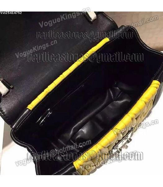 Miu Miu Matelasse Black&Yellow Original Leather 23cm Small Bag-4