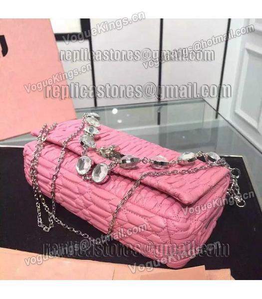 Miu Miu Matelasse Original Leather Diamonds Small Bag Pink-1