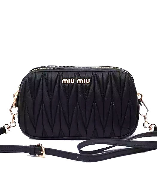 Miu Miu Matelasse Original Leather Shouder Bag Black