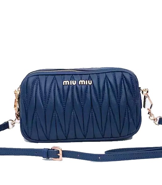 Miu Miu Matelasse Original Leather Shouder Bag Blue