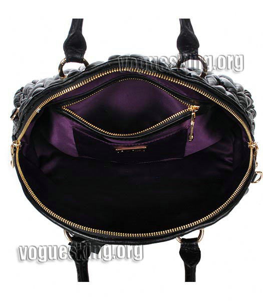 Miu Miu Medium Bowler Bag In Black Matelasse Lambskin Leather-4