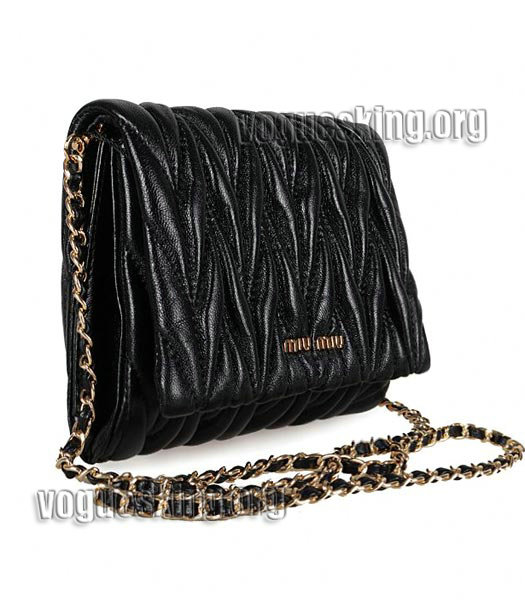 Miu Miu Mini Shoulder Bag In Black Matelasse Lambskin Leather-1