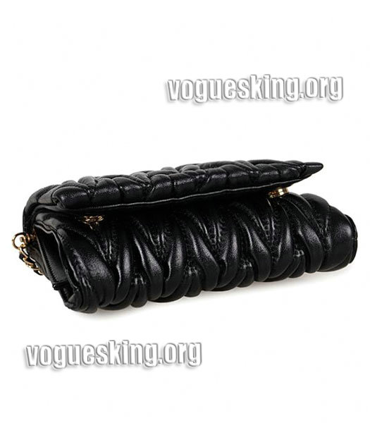 Miu Miu Mini Shoulder Bag In Black Matelasse Lambskin Leather-3