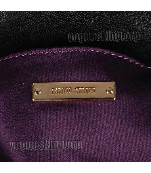 Miu Miu Mini Shoulder Bag In Black Matelasse Lambskin Leather-5