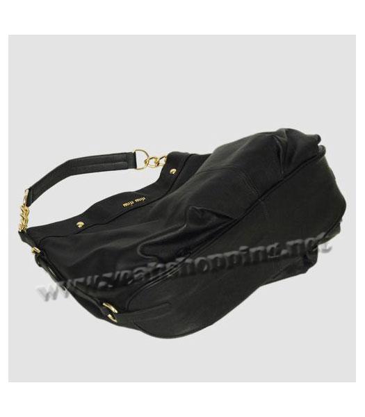 Miu Miu New Shoulder Large Bag Black Calfskin-3