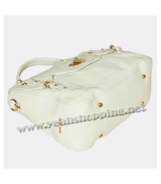 Miu Miu New Shoulder Tote Bag White Calfskin-3