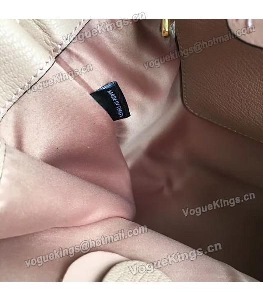 Miu Miu Original Leather Rhinestone Decorative Handle Bag Pink-4