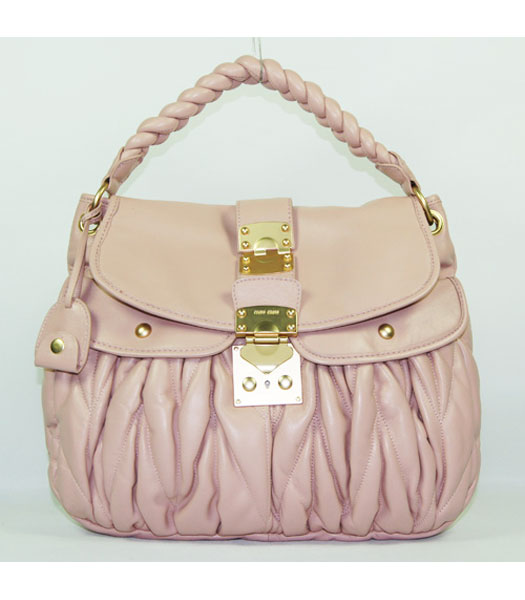 Miu Miu Popular Handbag Pink Lambskin