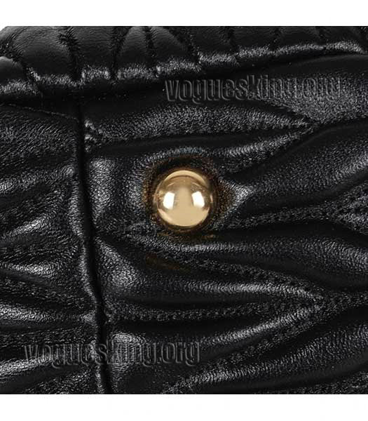 Miu Miu Small Black Matelasse Lambskin Leather Handbag-4