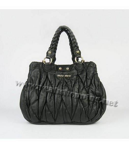 Miu Miu Small Coffer Handbag Black Lambskin-2