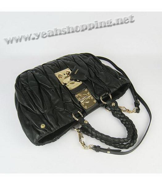 Miu Miu Small Coffer Handbag Black Lambskin-6