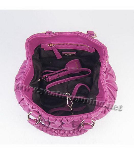 Miu Miu Small Coffer Handbag Fuchsia Lambskin-7