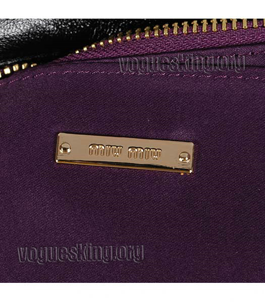 Miu Miu Small Shoulder Bag In Black Matelasse Lambskin Leather-5