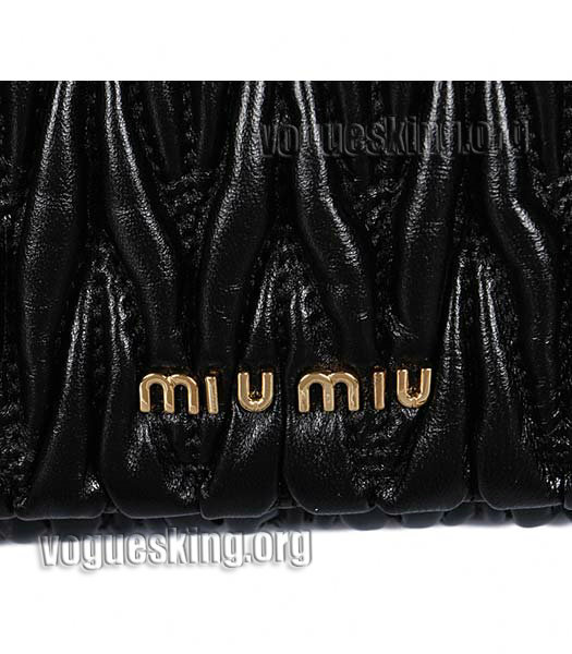 Miu Miu Small Shoulder Bag In Black Matelasse Lambskin Leather-6