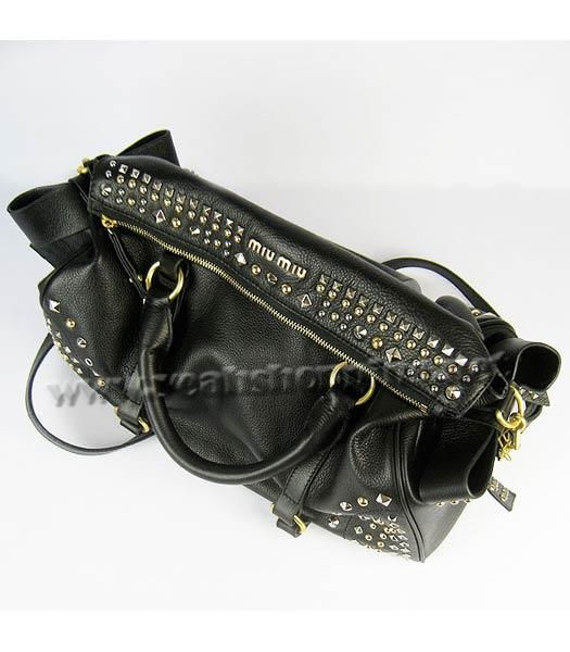Miu Miu Studded Calfskin bag Black-5