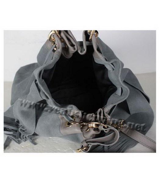 Miu Miu Suede Leather Tote Bag Grey-3