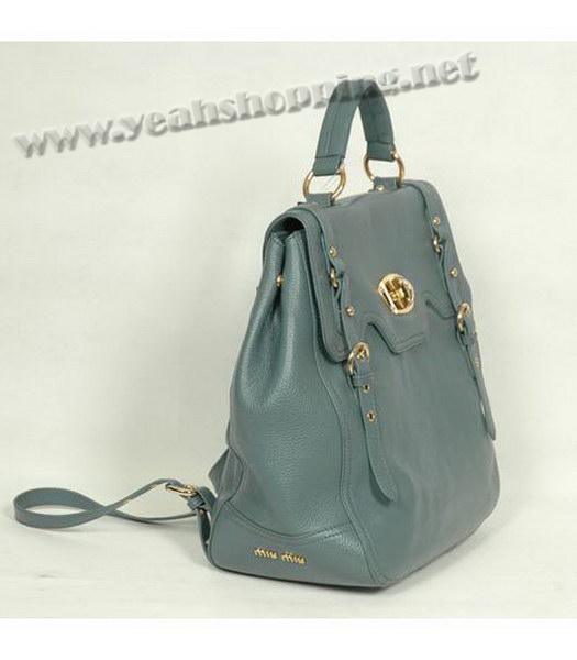 Miu Miu Tote Handbag Blue Calfskin-1
