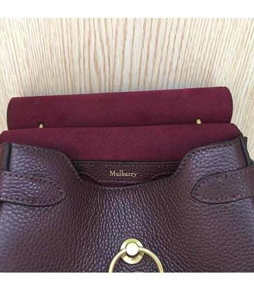 Mulberry Amberley Jujube Original Litchi Veins Calfskin Leather 20cm Satchel Bag-3