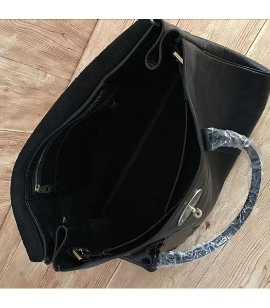 Mulberry Bayswater Black Plain Veins Leather 50cm Oversize Bag-2