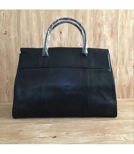 Mulberry Bayswater Black Plain Veins Leather 50cm Oversize Bag-3