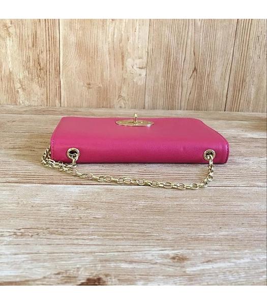 Mulberry Bayswater Clutch Peach Glossy Leather-5