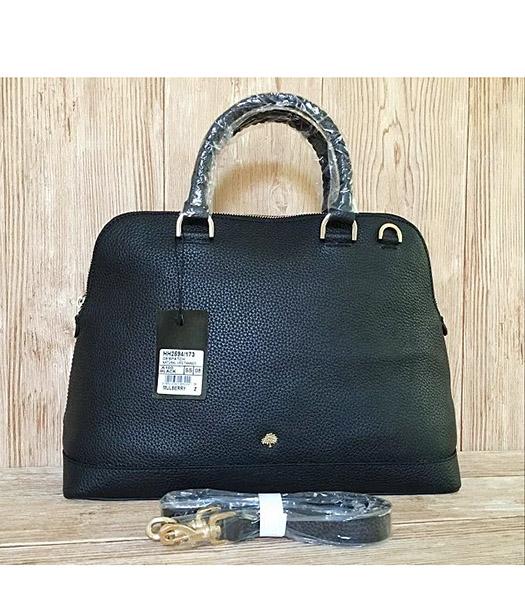 Mulberry Black Litchi Veins Leather Tote Bag