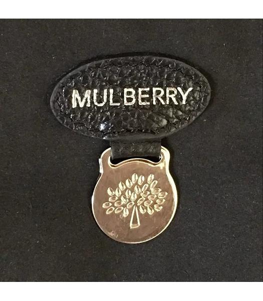 Mulberry Black Plain Veins Leather 28cm Tote Bag-2