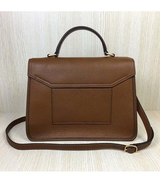 Mulberry Gracy Light Coffee Litchi Veins Leather Tote Satchel Bag-1