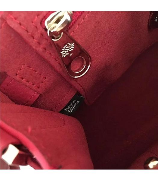 Mulberry Heritage Bayswater Red Litchi Veins Leather 28cm Tote Bag-5