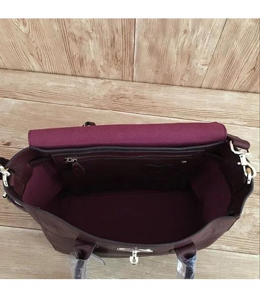 Mulberry Jujube Calfskin Leather 30cm Delevingne Bag-4