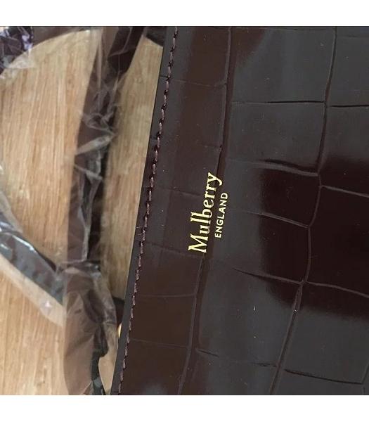 Mulberry Jujube Croc Veins Leather 31cm Tote Bag-5