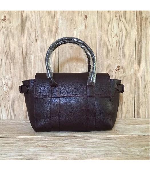 Mulberry Jujube Plain Veins Leather 28cm Tote Bag-5