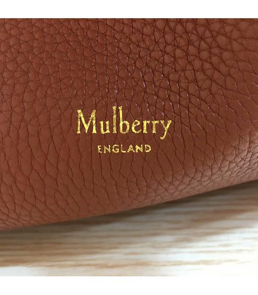 Mulberry Light Coffee Upper Original Litchi Veins Calfskin Leather Bucket Bag-5
