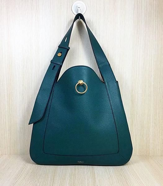 Mulberry Marloes Blue Original Litchi Veins Leather Hobo Bag