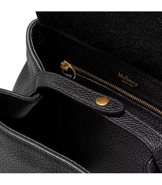 Mulberry Mini Bayswater Black Litchi Veins Leather Backpack-6