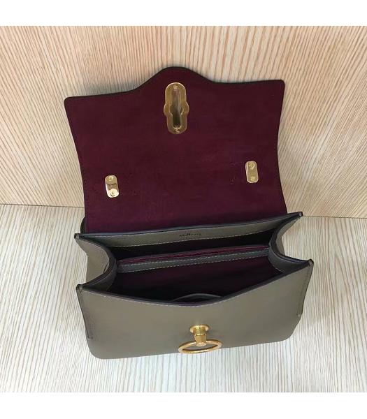 Mulberry Mini Seaton Khaki Litchi Veins Leather Top Handle Shoulder Bag-3