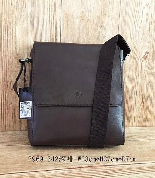 Mulberry New Design Dark Coffee Leather 23cm Messenger Bag