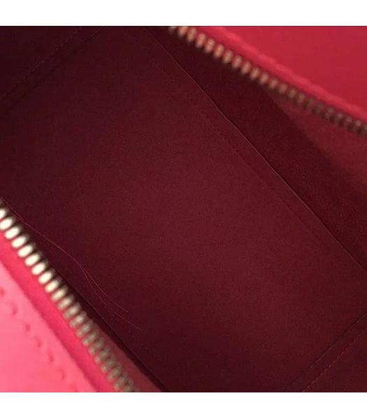 Mulberry Red Croc Veins Leather Top Handle Bag-1