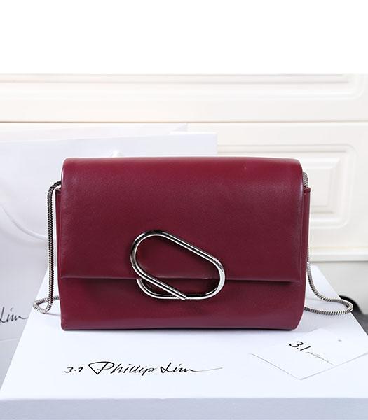 Phillip Lim Wine Red Leather Small Alix Flap Bag