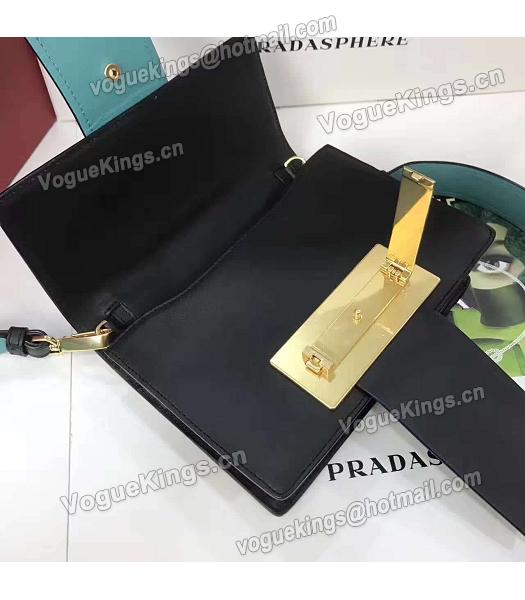 Prada 1BD068 Mixed Colors Original Leather Shoulder Bag Blue-6