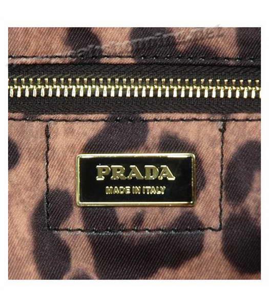 Prada Animal Print Canvas Bag Coffee-5