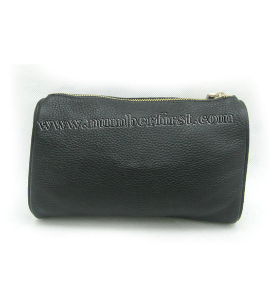 Prada Black Calfskin Clucth Cosmetic Bag-1