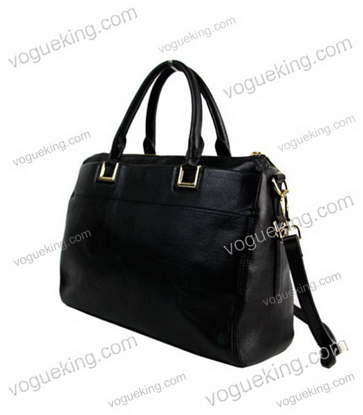 Prada Black Calfskin Leather Top Handle Bag-1