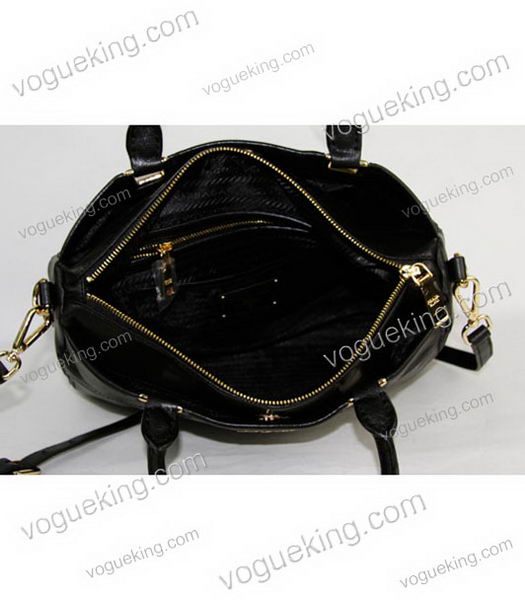 Prada Black Calfskin Leather Top Handle Bag-5